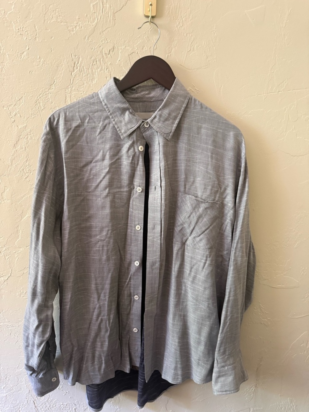 Billy Reid Light Gray Casual Button-Down Shirt